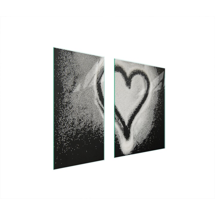 Üveg védőlap, TMK ArtDeko, 40x35x52 cm, modern design, könnyen tisztítható, átlátszó