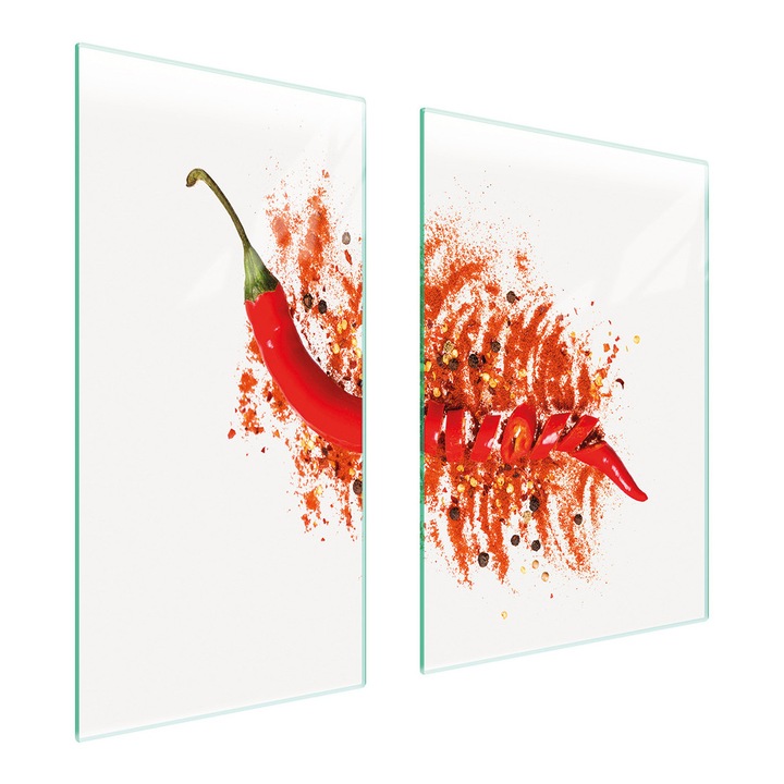 Üveg védőlap, TMK ArtDeko, 40x35x52cm, modern design, könnyen tisztítható