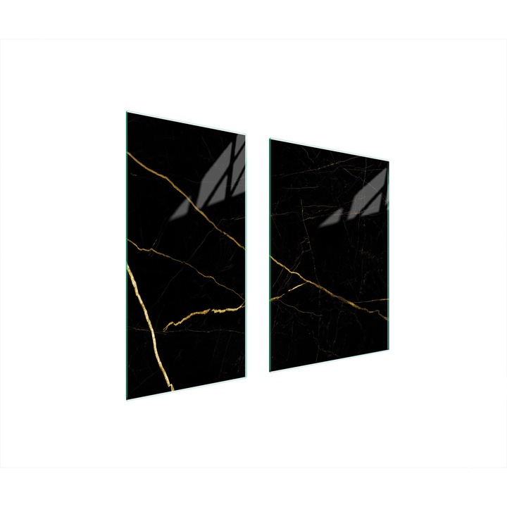 Üveg védőlap, TMK ArtDeko, 40x35x52cm, márvány design, multifunkcionális