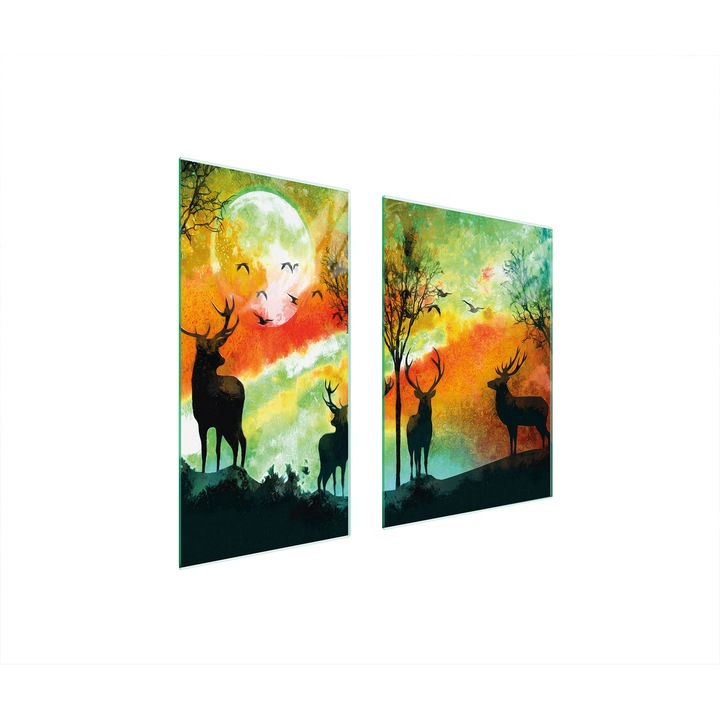 Üveg védőlemez, TMK ArtDeko, 40x35x52 cm, modern design, könnyen tisztítható