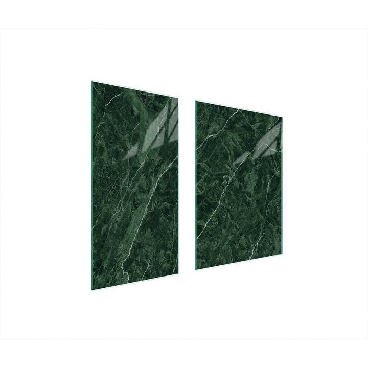 Üveg védőlemez, TMK ArtDeko, 40x35x52 cm, márvány design, multifunkcionális