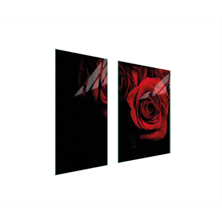 Üveg védőlemez, TMK ArtDeko, 40x35x52 cm, modern design, hőálló, többszínű