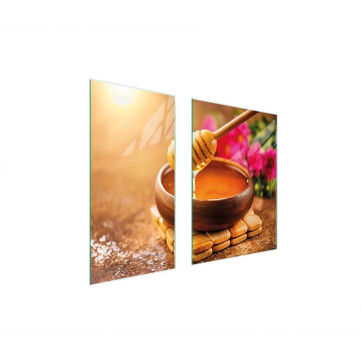 Üveg védőlemez, TMK ArtDeko, 40x35x52cm, modern design, többszínű