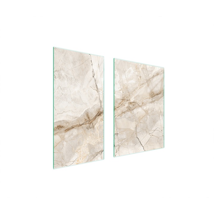 Üveg védőlap, TMK ArtDeko, 40x35x52 cm, márvány design, multifunkcionális