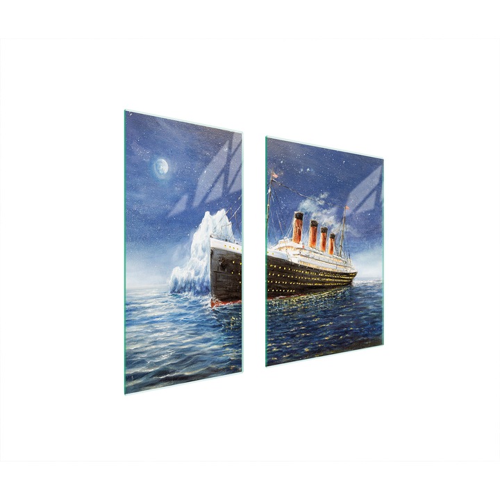 Üveg védőlemez, TMK ArtDeko, 40x35x52 cm, modern design, könnyen tisztítható