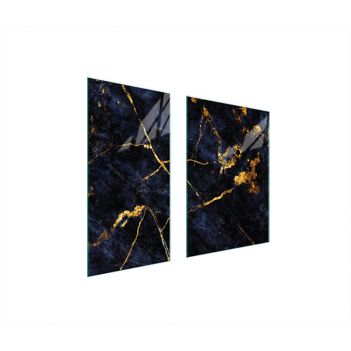 Üveg védőlap, TMK ArtDeko, 40x35x52 cm, márvány design, multifunkcionális