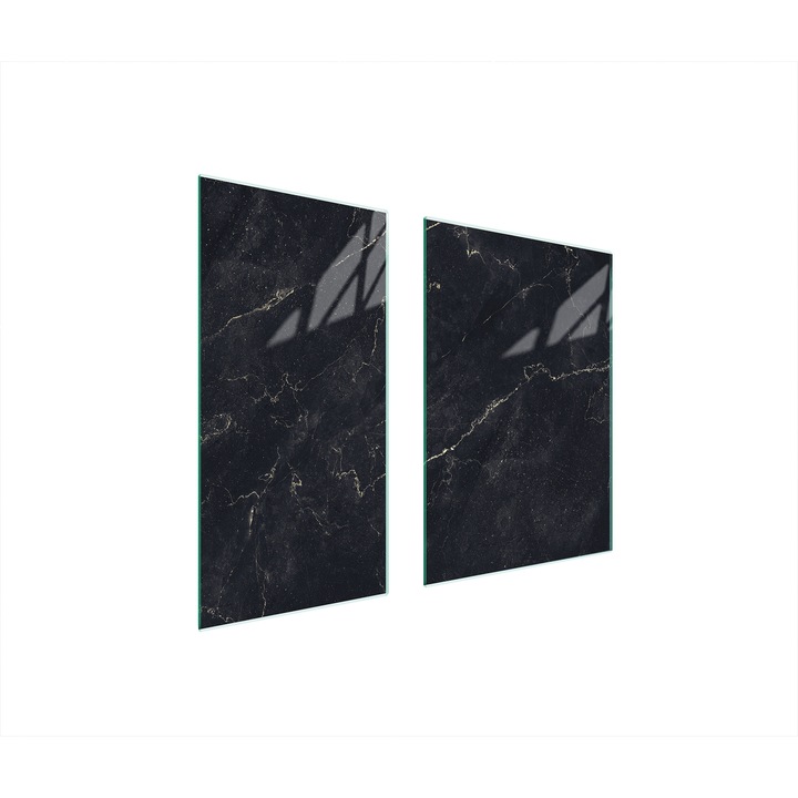 Üveg védőlemez, TMK ArtDeko, 40x35x52 cm, márvány design, multifunkcionális