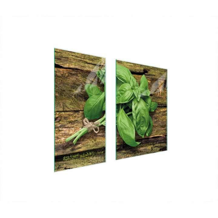 Üveg védőlemez, TMK ArtDeko, 40x35x52 cm, modern design, könnyen tisztítható, többszínű