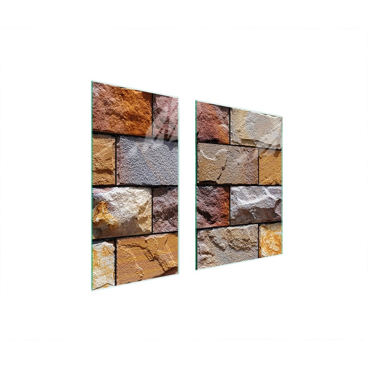 Üveg védőlemez, TMK ArtDeko, 40x35x52 cm, modern design, könnyen tisztítható