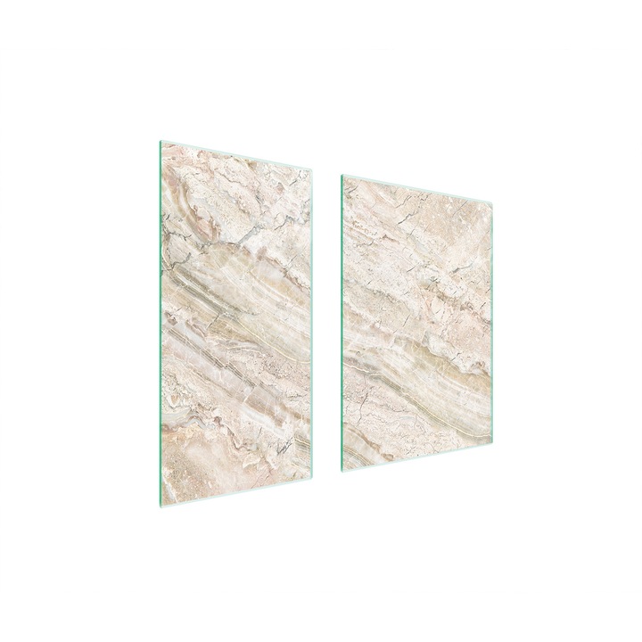 Üveg védőlap, TMK ArtDeko, 40x35x52 cm, márvány design, multifunkcionális