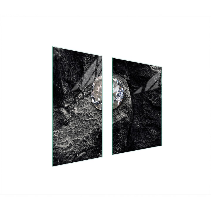 TMK ArtDeko üveg védőlap, 40x35x52cm, modern design, többfunkciós