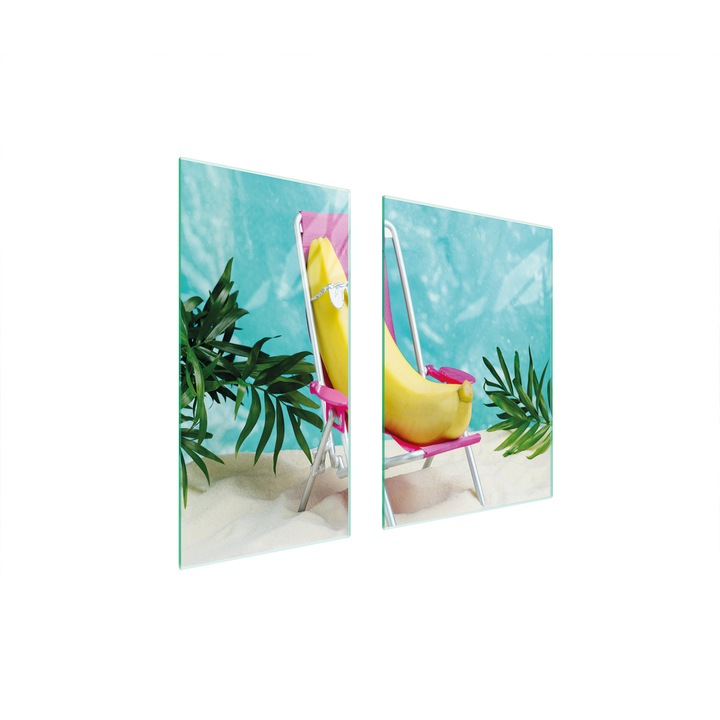 Üveg védőlap, TMK ArtDeko, 40x35x52cm, modern design, multifunkcionális