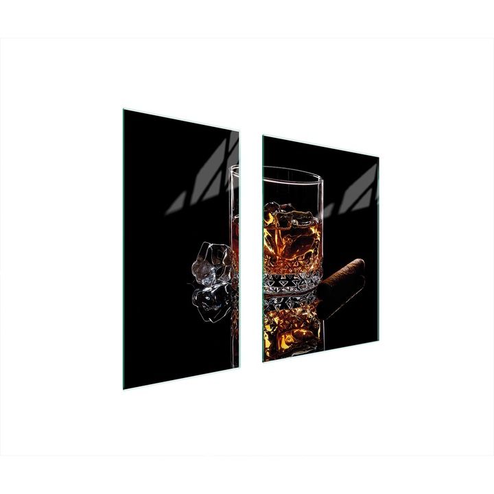 TMK ArtDeko üveg tűzhelyvédő lap, 40x35x52 cm, modern design, könnyen tisztítható