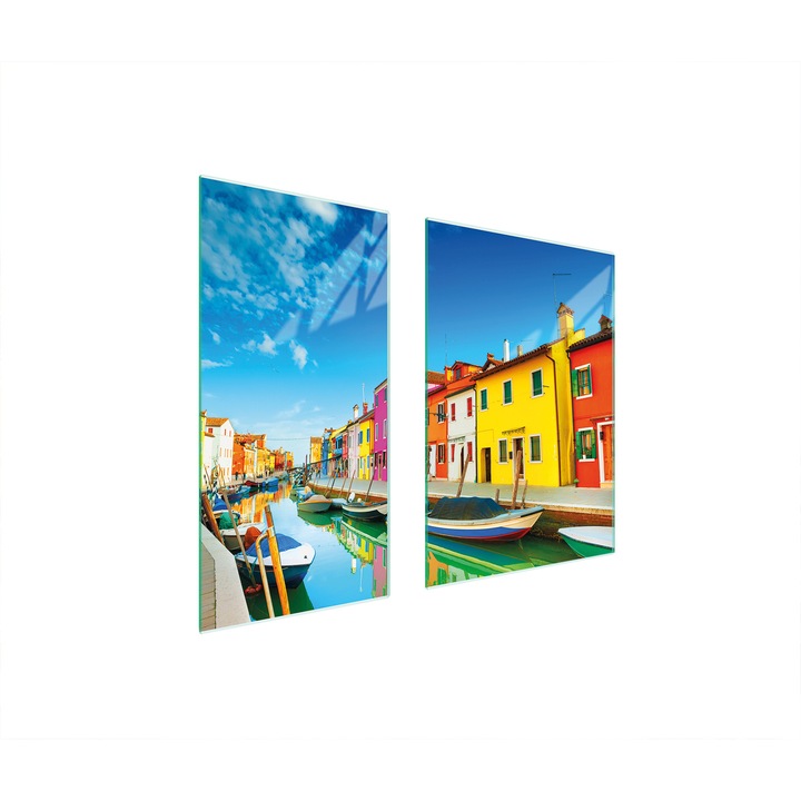 TMK ArtDeko üveg tűzhelyvédő lap, 40x35x52 cm, modern design, könnyen tisztítható