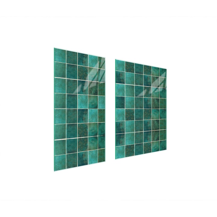 Üveg védőlap, TMK ArtDeko, 40x35x52cm, modern design, könnyen tisztítható, többszínű