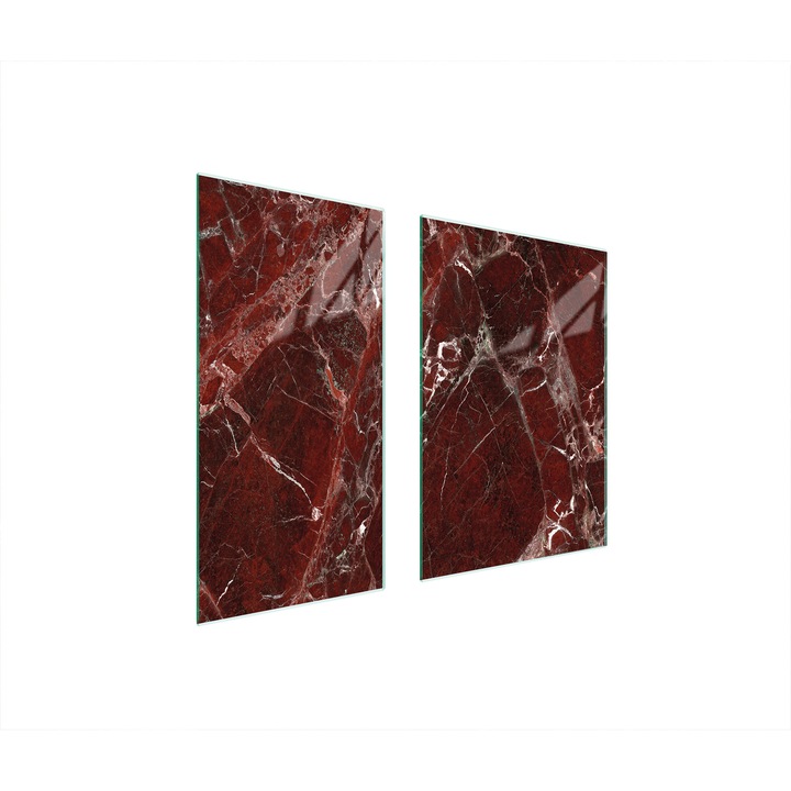 Üveg védőlap, TMK ArtDeko, 40x35x52 cm, márvány design, multifunkcionális