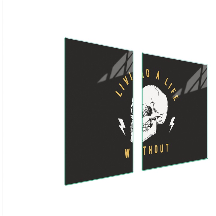 Set 2 placi de protectie aragaz, TMK ArtDeko, sticla, 100x52cm, multicolor