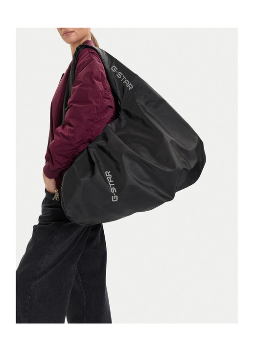 Дамска чанта, G Star Raw, черна, без десен, текстилна