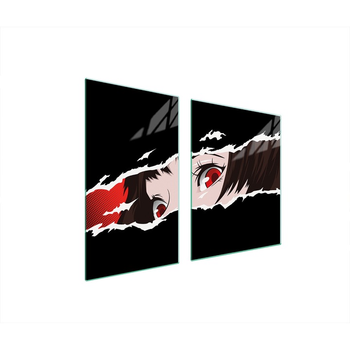 Set 2 placi de protectie aragaz, TMK ArtDeko, sticla, 100x52cm, multicolor