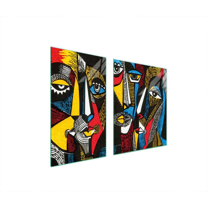 TMK ArtDeko üveg védőlap és vágódeszka, 40x60x52 cm, többszínű, készlet