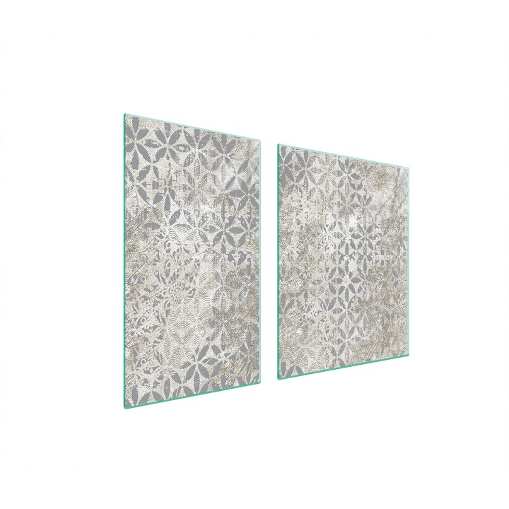 Üveg védőlemez és vágódeszka 40x60x52cm, TMK ArtDeko, modern design, hőálló, szürke