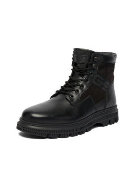 Ghete barbati G Star Raw, piele naturala, negru, cu fermoar