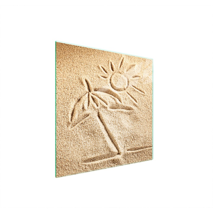 Стъклена защитна плоча за готварска печка 50x52 см, TMK ArtDeko, модерен дизайн, лесна за почистване, многоцветна