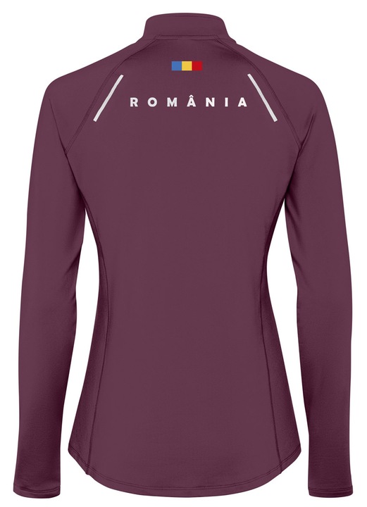 Bluza termica Romania, dama, culoare visiniu pruna, material tehnic sport CS60 4141