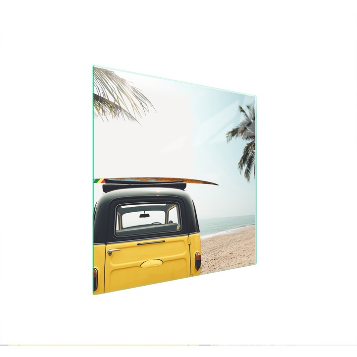 Стъклена защитна плоча за готварска печка 50x52 см, TMK ArtDeko, устойчива на температура, модерен дизайн