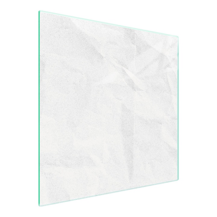 Placa de protectie din sticla pentru aragaz TMK ArtDeko, 50x52 cm, alba, multifunctionala