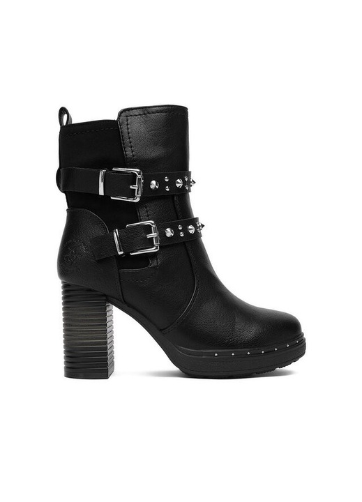 Botine dama Beverly Hills Polo Club, negru, fermoar, tesatura
