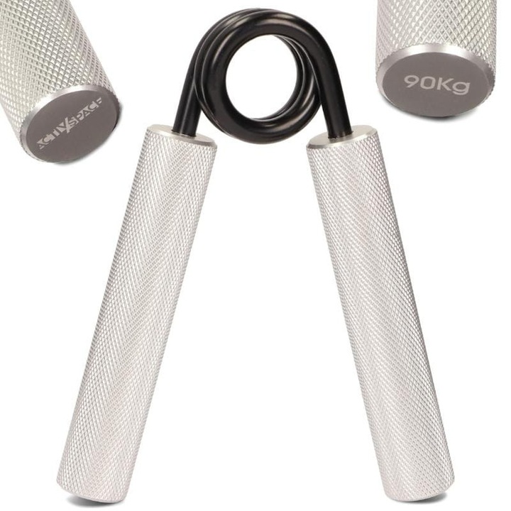 Cleste de mana ACTIV/SPACE, 90kg, aluminiu, 10x13cm, argintiu-negru