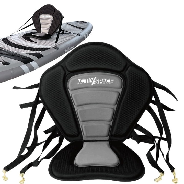 Scaun caiac pentru placa SUP Activ Space, negru-gri, 38x30cm, 50x46cm