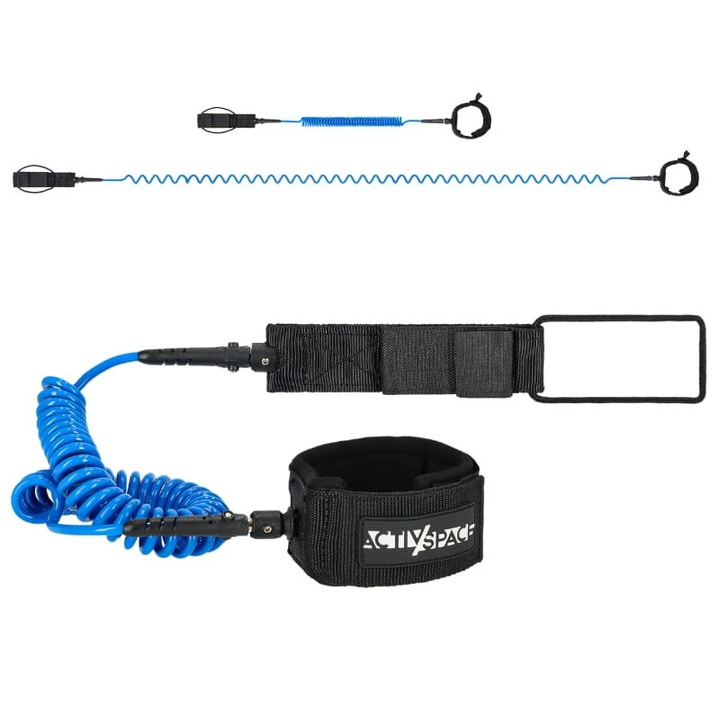 Предпазна каишка за SUP ACTIV SPACE, 75-300 см, синя и черна