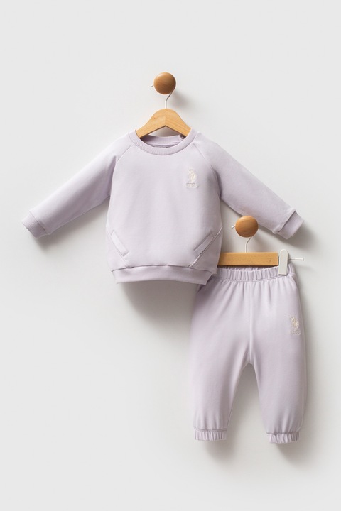 U.S. Polo Assn., Trening din amestec de bumbac cu logo, Lila