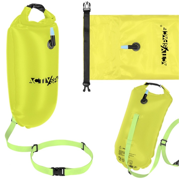 Спасителна шамандура 3в1 ACTIV SPACE, сухо отделение, зелен цвят, размери 56x29x23cm