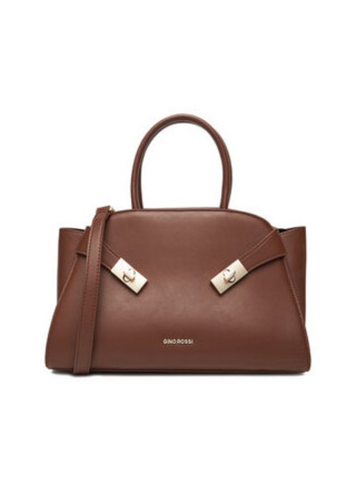Geanta dama Gino Rossi CEO-EMMY-DA8001, 5 compartimente, culoare brown