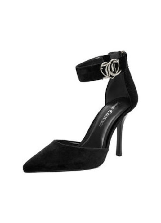 Juicy Couture női táska, EO-S4S96733-01B modell, fekete, 41cm, cipzárral.