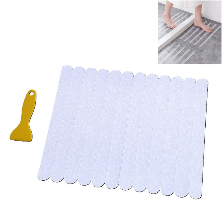 Set de 24 atocolante antiderapante pentru cada, dus si scari,20*2cm