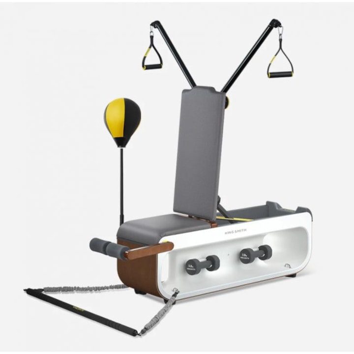 Мултифункционална лежанка Xiaomi KingSmith FВВ1С, 2 степени на наклон, Цяло тяло, Сгъваема, 15 аксесоара, Бял/кафяв