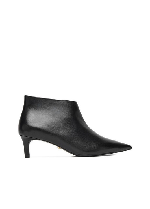 Botine dama Gino Rossi, piele naturala, negru, ascutit, Negru