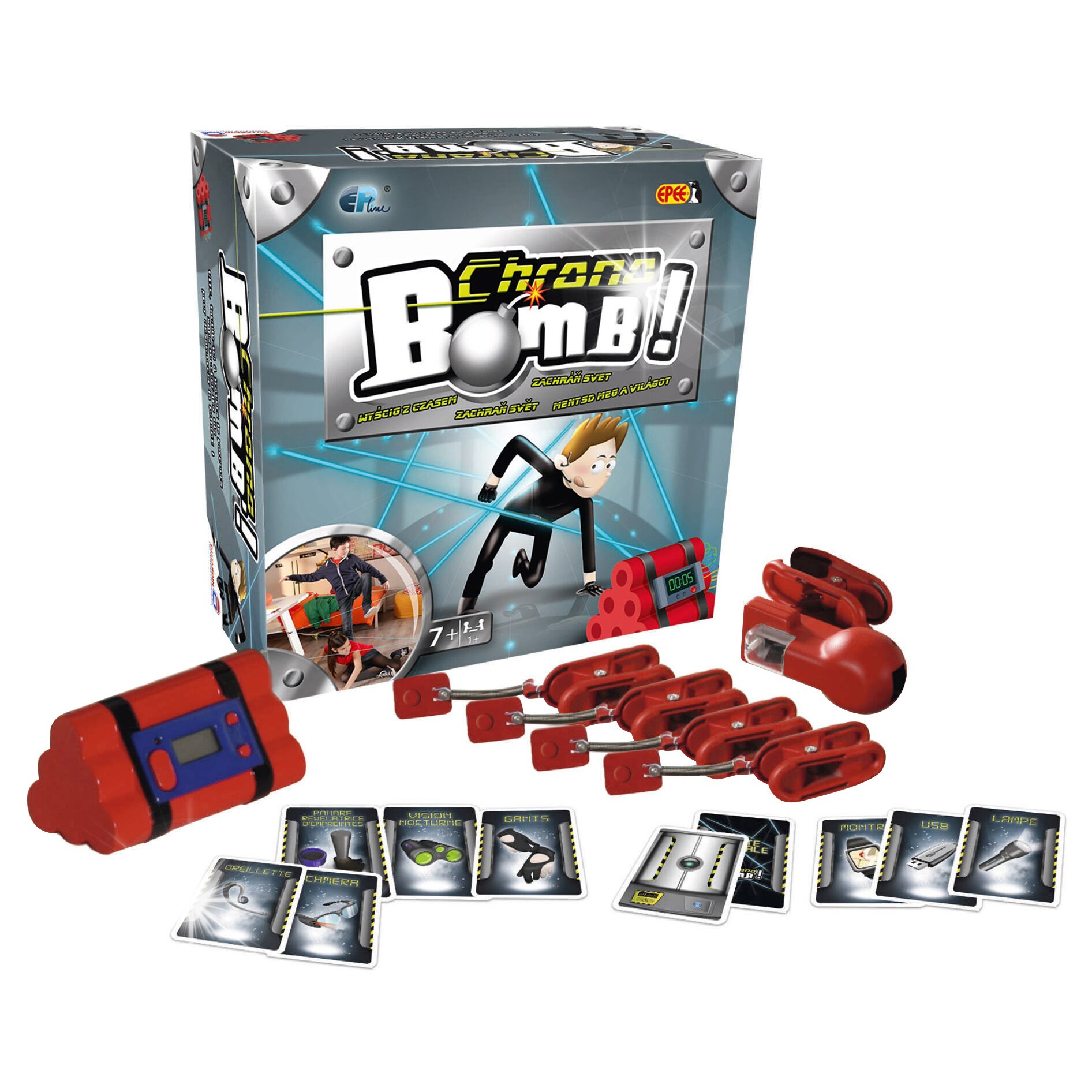 Joc de societate Chrono Bomb, EPEE, set cu bomba, 1 senzor, 4