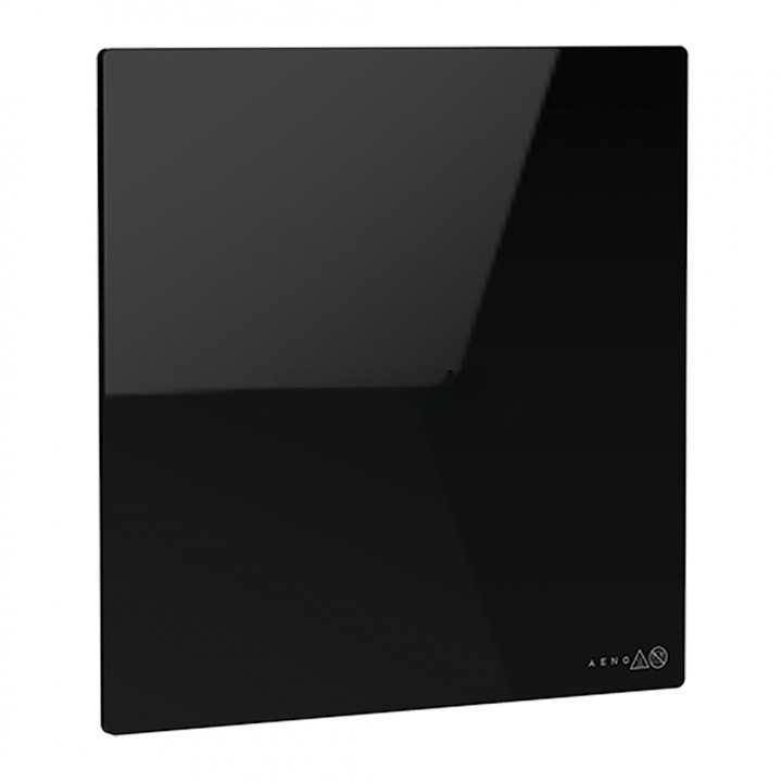 Convector electric de perete AENO AGH0012S, 500W, 12 m², LED, Wi-Fi, Senzori de inclinare si cadere, IP24, Negru