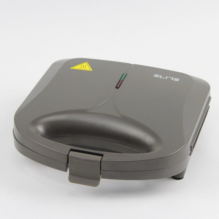 Waffle Maker ELITE EWM-0164, 700W, 6 nivele, Stop, Prajire uniforma, Otel inoxidabil, Gri/inox