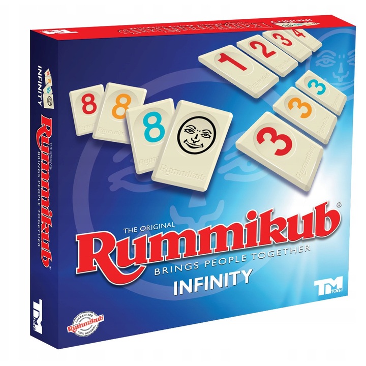 Társasjáték, TM Toys, Rummikub, 2-4 játékos, többszínű
