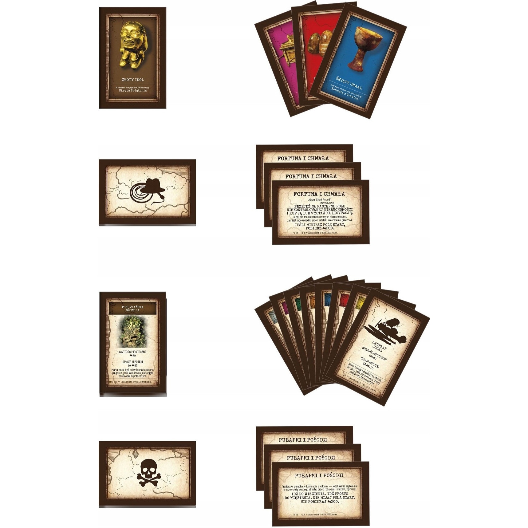Monopoly Indiana Jones, joc de societate, 6 pioni, 4 artefacte