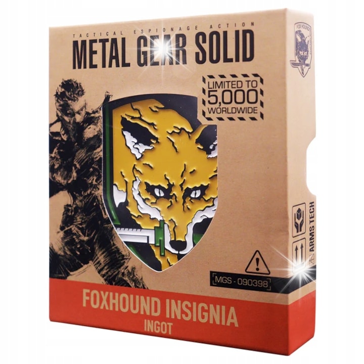 Ограничено издание Metal Gear Solid FOXHOUND Insignia, 5000 броя, метал