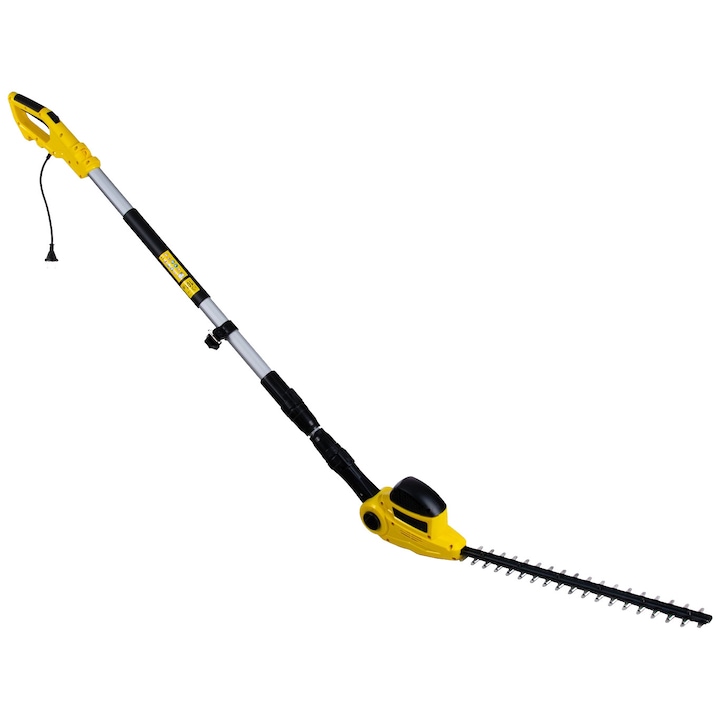 Foarfeca electrica telescopica pentru gard viu 550W, trimmer extensibil pentru tuns arbusti si garduri vii