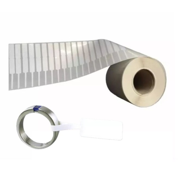 Rola Etichete Bijuterii, Flippy, 1000 et./rola, din Plastic, 90 x 30 mm, Alb