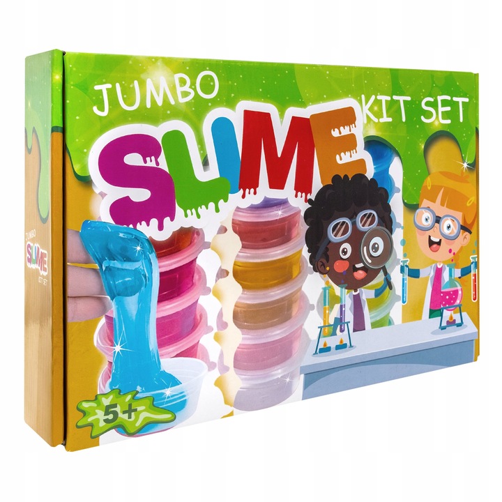 Set de slime, 18 culori, accesorii, dimensiuni 31x21x6cm